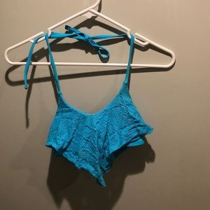 Blue bikini top